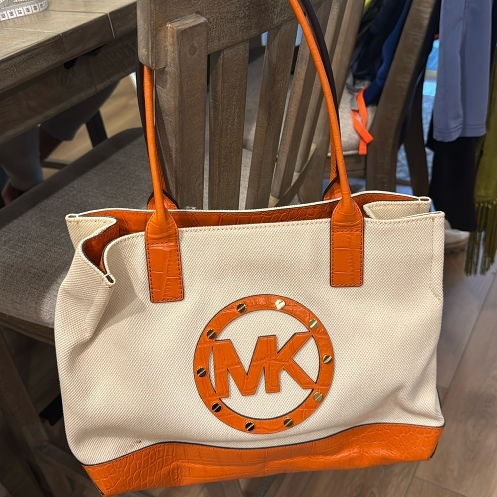 Michael kors Canvas and Leather bag